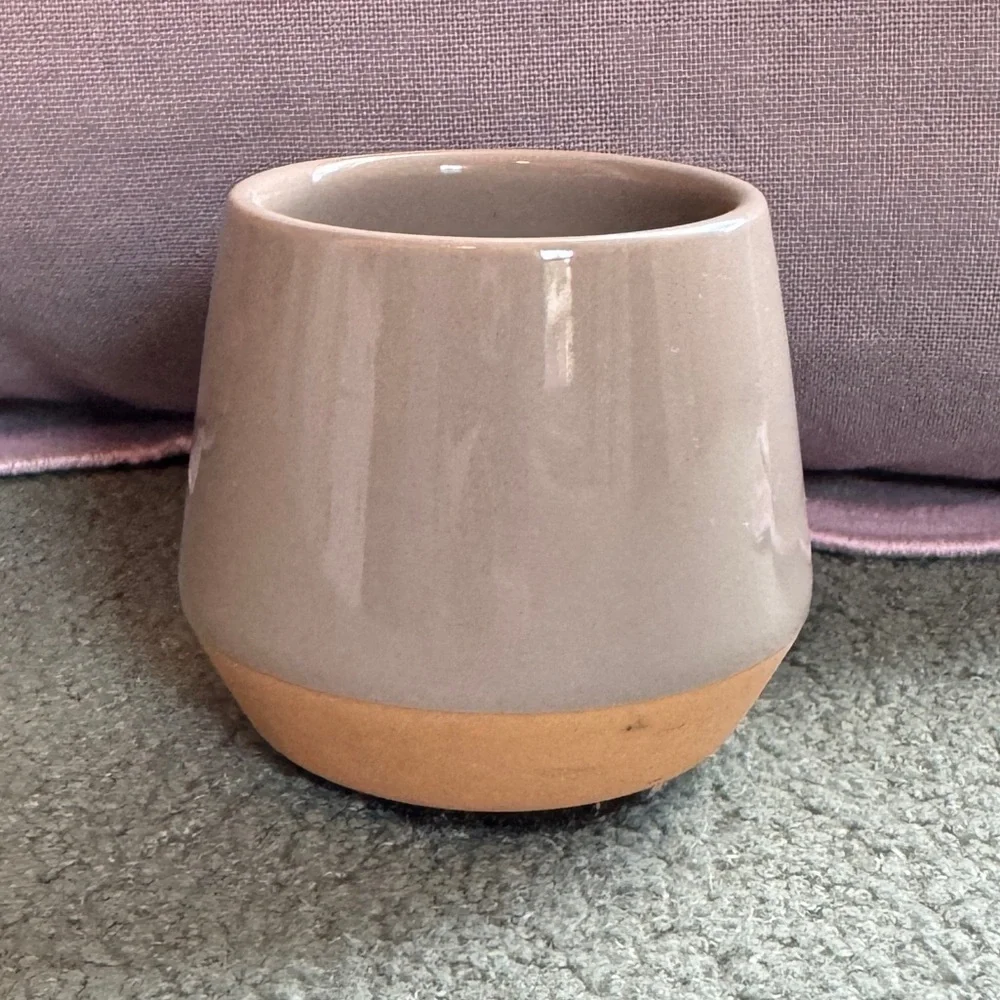 Two Toned Ceramic Mini Planter Pot